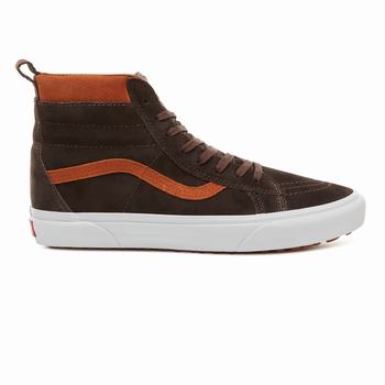 Panske Zimne Topanky Vans Suede Sk8-Hi MTE Čokoláda VA82PIFNW